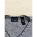 Liz Claiborne Crazy Horse Medium Blue V-Neck Cardigan Sweater