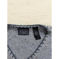 Liz Claiborne Crazy Horse Medium Blue V-Neck Cardigan Sweater