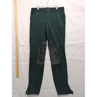 Ralph Lauren Womens Green Riding Pants With Suede Knee Patches Size 6