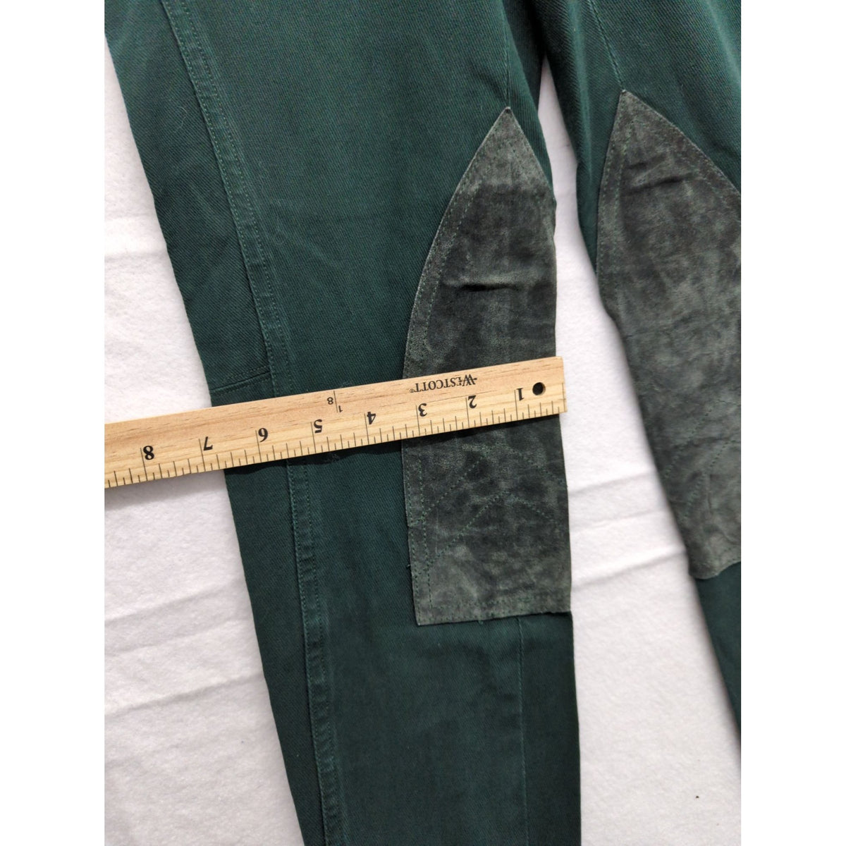 Ralph Lauren Womens Green Riding Pants With Suede Knee Patches Size 6