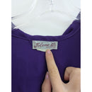 Vintage Purple Jolene Fashions Womens Sheer Ruffle Blouse