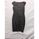 Lauren Ralph Lauren Sleeveless Draped Sheath Dress Size 6 Gray Polyester