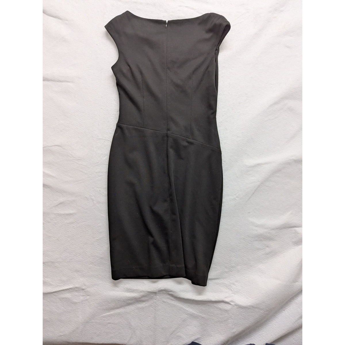 Lauren Ralph Lauren Sleeveless Draped Sheath Dress Size 6 Gray Polyester