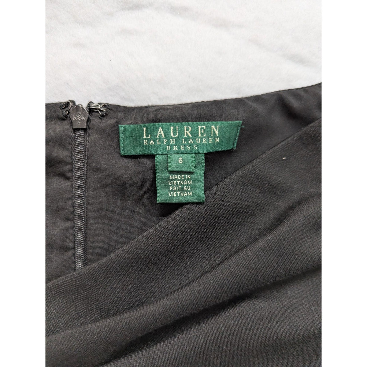 Lauren Ralph Lauren Sleeveless Draped Sheath Dress Size 6 Gray Polyester