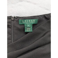 Lauren Ralph Lauren Sleeveless Draped Sheath Dress Size 6 Gray Polyester