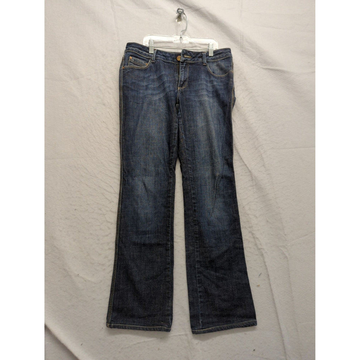 Zara Woman Bootcut Jeans Dark Wash Stretch Denim Size 8 Made In Turkey