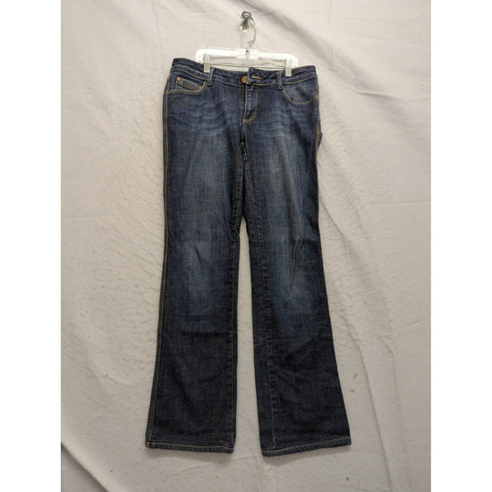 Zara Woman Bootcut Jeans Dark Wash Stretch Denim Size 8 Made In Turkey