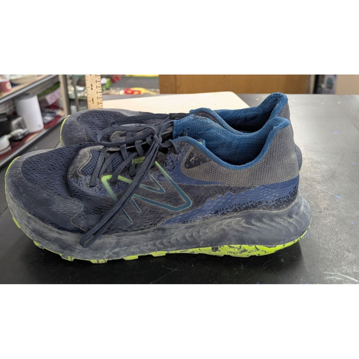 New Balance Nitrel V5 Trail Running Shoes Gray Blue Neon Green