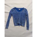 No Boundaries Womens Blue Cable Knit Sweater XS