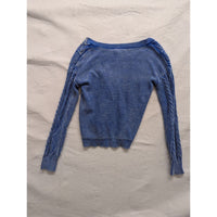 No Boundaries Womens Blue Cable Knit Sweater XS