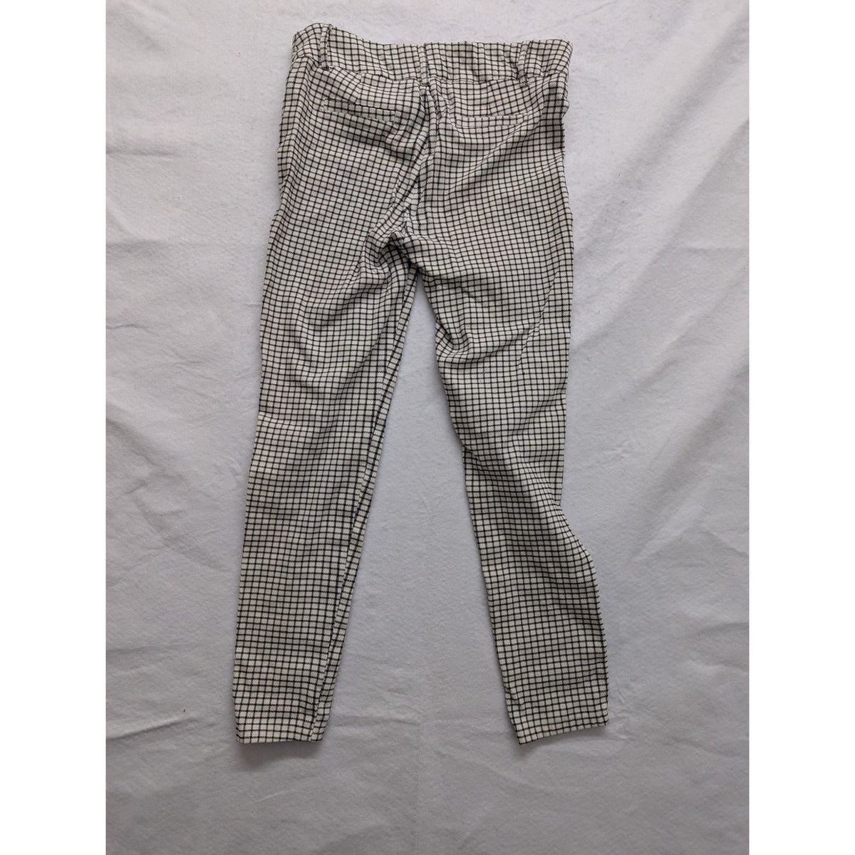 Earz University Womens Plaid Pants M Black & White Checkered Trousers