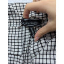 Earz University Womens Plaid Pants M Black & White Checkered Trousers