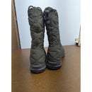 Bogs Womens Snowday Mid Boots Size 6 Olive Green Quilted Faux Fur Lining Waterpr