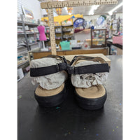 Mia Amore Black Heavy Canvas Terry Sandals 9.5M Womens Shoes With Box