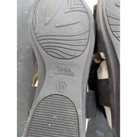 Mia Amore Black Heavy Canvas Terry Sandals 9.5M Womens Shoes With Box