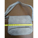 B.O.C. Light Gray Faux Leather Crossbody Bag With Adjustable Strap & Zipper Pockets
