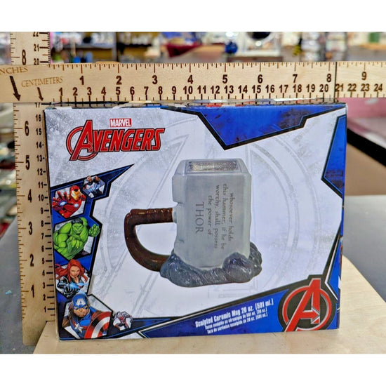 Marvel Avengers Thor Mjolnir Sculpted Ceramic 20 Oz Coffee Mug