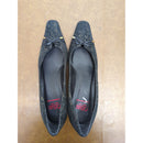 Malían Black Jacquard Bow Kitten Heel Pumps 10M Made In Spain