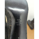 Malían Black Jacquard Bow Kitten Heel Pumps 10M Made In Spain