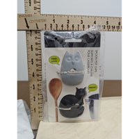 Fox & Run Spoon Pot Clips Cat Themed Kitchen Utensil Holder Silicone Heat Resistant