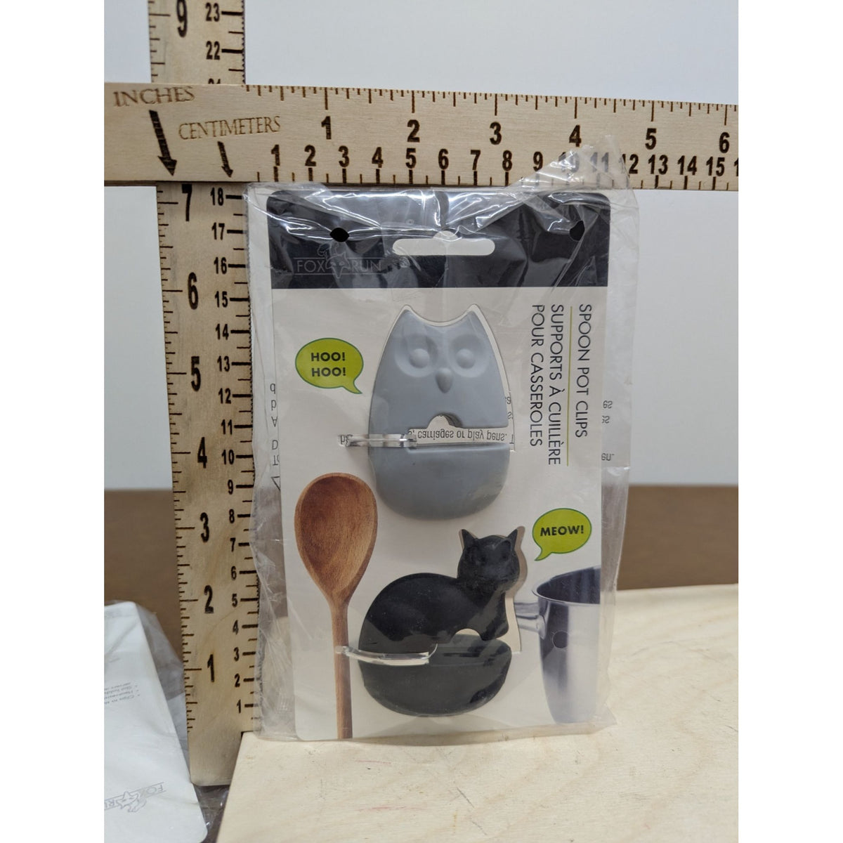 Fox & Run Spoon Pot Clips Cat Themed Kitchen Utensil Holder Silicone Heat Resistant