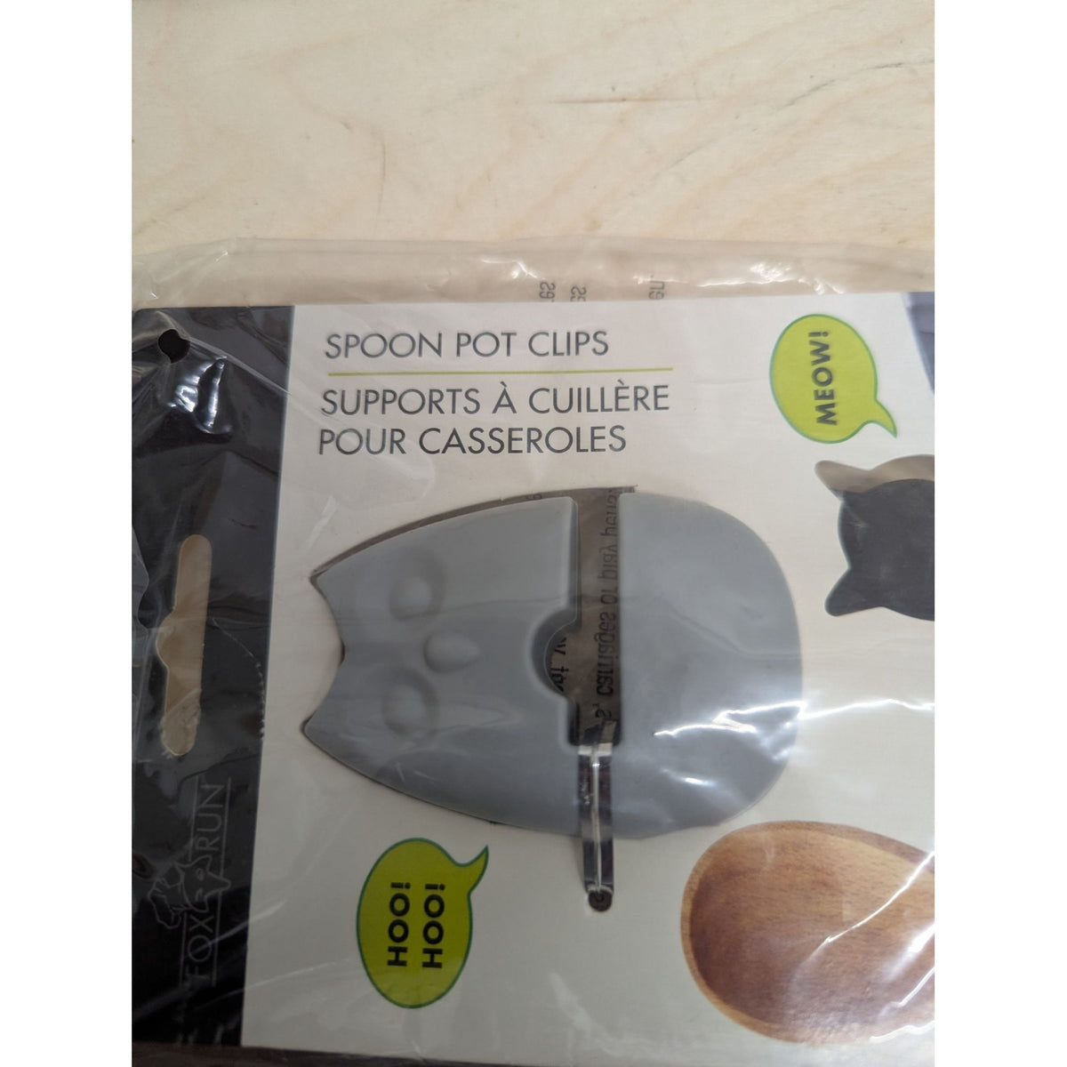 Fox & Run Spoon Pot Clips Cat Themed Kitchen Utensil Holder Silicone Heat Resistant
