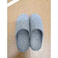 Gray Felt Slippers With Rubber Sole Lightweight Indoor/Outdoor Winter Comfort Size 10