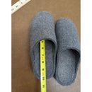 Gray Felt Slippers With Rubber Sole Lightweight Indoor/Outdoor Winter Comfort Size 10