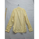 Express Design Studio Mens Yellow & White Striped Button-Down Shirt 100% Two-Ply Cotton Long-Sleeve