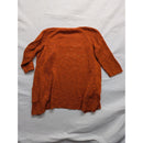 Chicos Womens Open Front Cardigan Sweater Size 1 Rust Orange Acrylic/Polyester