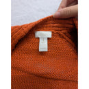 Chicos Womens Open Front Cardigan Sweater Size 1 Rust Orange Acrylic/Polyester