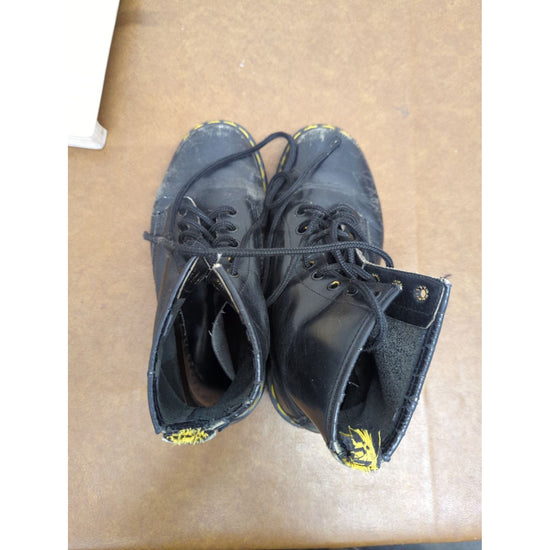 Dr. Martens Black Leather Lace-Up Combat Boots Pre-Owned Size 9