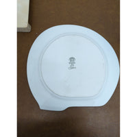 Modern White Porcelain Plate By Schirnding Bavaria Unique Asymmetrical Design 10" Diameter