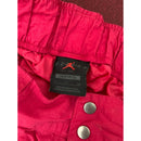 Air Jordan Red Loose Fit Nylon Cargo Pants With Adjustable Hem & Pockets Size S