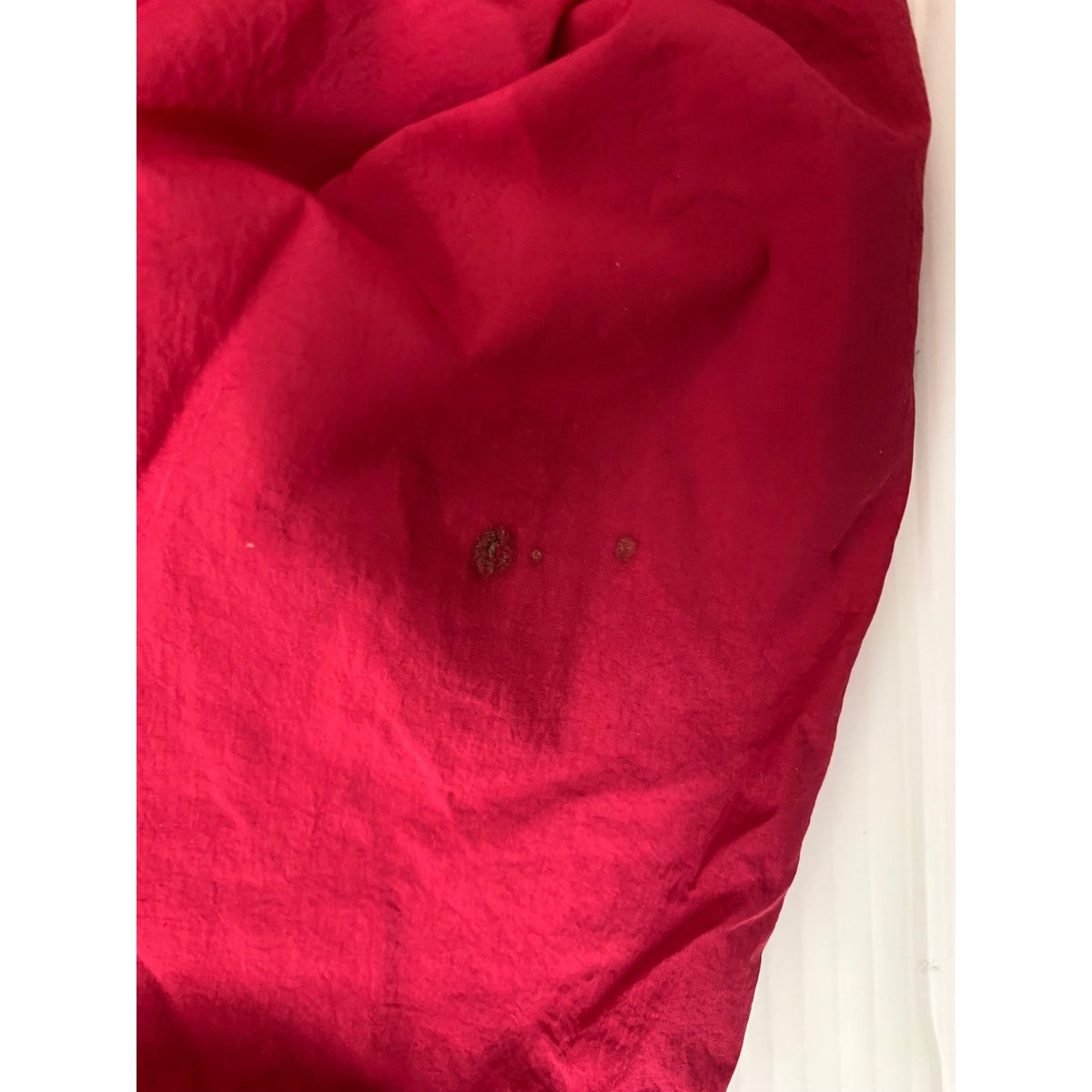 Air Jordan Red Loose Fit Nylon Cargo Pants With Adjustable Hem & Pockets Size S