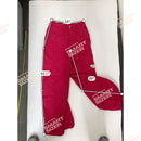 Air Jordan Red Loose Fit Nylon Cargo Pants With Adjustable Hem & Pockets Size S