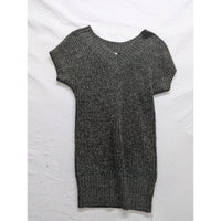 St. Johns Bay Gray Knit Short-Sleeve Sweater Dress Size S