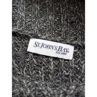 St. Johns Bay Gray Knit Short-Sleeve Sweater Dress Size S