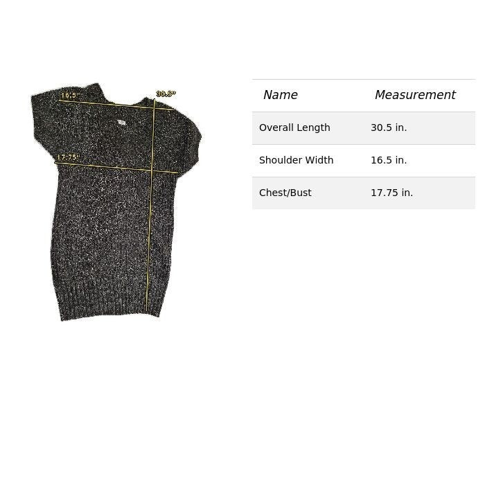 St. Johns Bay Gray Knit Short-Sleeve Sweater Dress Size S