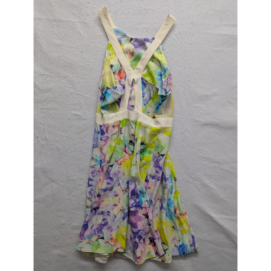 Parker XS Watercolor Floral Sleeveless Dress With Crossback