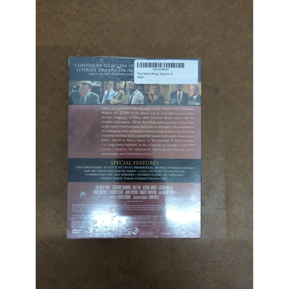 The West Wing Complete Fifth Season DVD Set New & Sealed