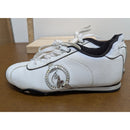 Baby Phat Tennis White Leather Sneakers W/ Crystal Logo Accent Size 5.5 US