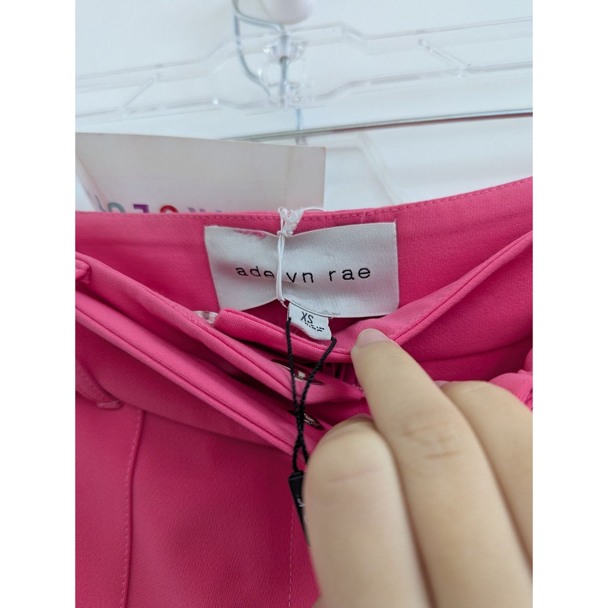 Adelyn Rae Pink Wide Leg Belted Pants XS