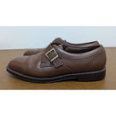 Florsheim Comfortech Brown Leather Monk Strap Dress Shoes Mens