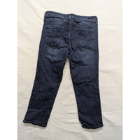 Liverpool Womens Mid-Rise Crop Straight Jeans 6/28 Blue Denim