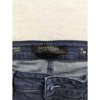 Liverpool Womens Mid-Rise Crop Straight Jeans 6/28 Blue Denim