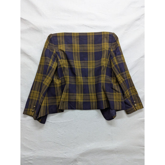 Atrium Collection Womens Plaid Blazer Size 16
