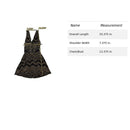BeBop Black & Gold Chevron Glitter Dress Size S