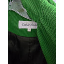 Calvin Klein Womens Green Wool Blend Vintage Coat Size 6 Button Closure