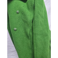 Calvin Klein Womens Green Wool Blend Vintage Coat Size 6 Button Closure